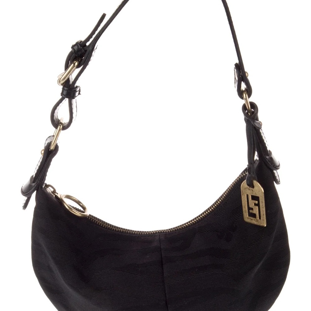 Fendi Small Black Zebra Hobo